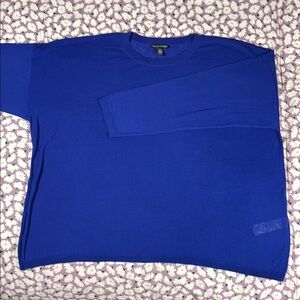 NWOT Eileen Fisher Vibrant Blue Tencel Lyocell / Nylon Sweater